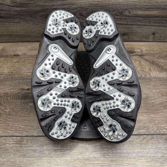 FootJoy FJ Leather White Brown Saddle Golf Shoes 45330 Mens 11.5 Wide - Picture 7 of 10